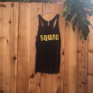 SQUAD tank top! Next Level Sz M Graphic Tee